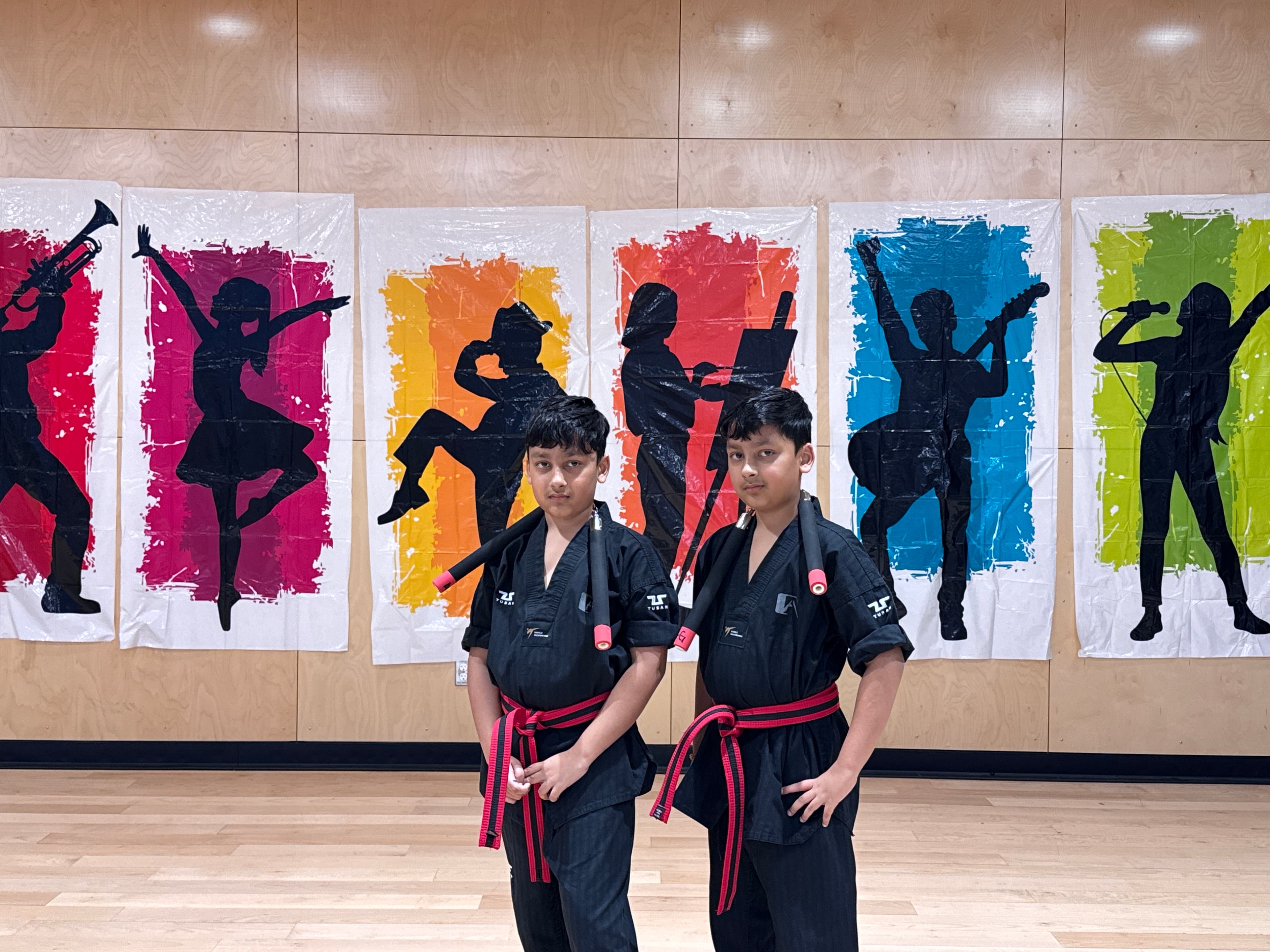 Twin Tiger martial arts Nunchucks practice